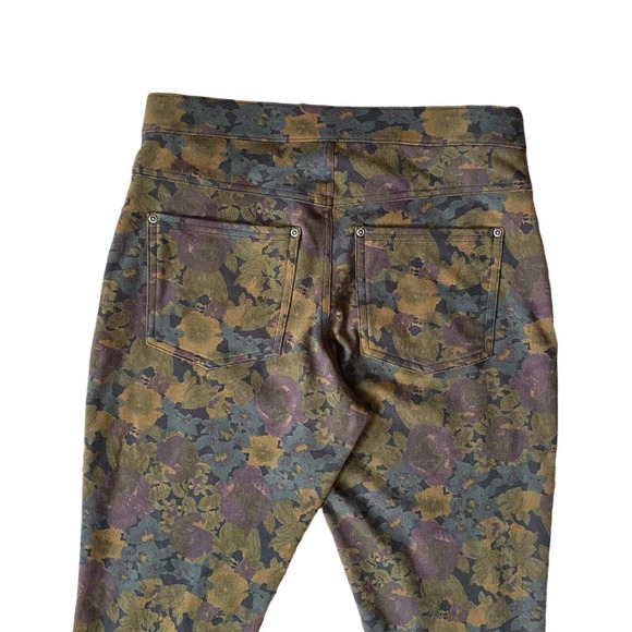 Hue Women's Mid-Rise Fall Colors Green Stretch Slim Fit Pull On Leggings R127 - Picture 4 of 5